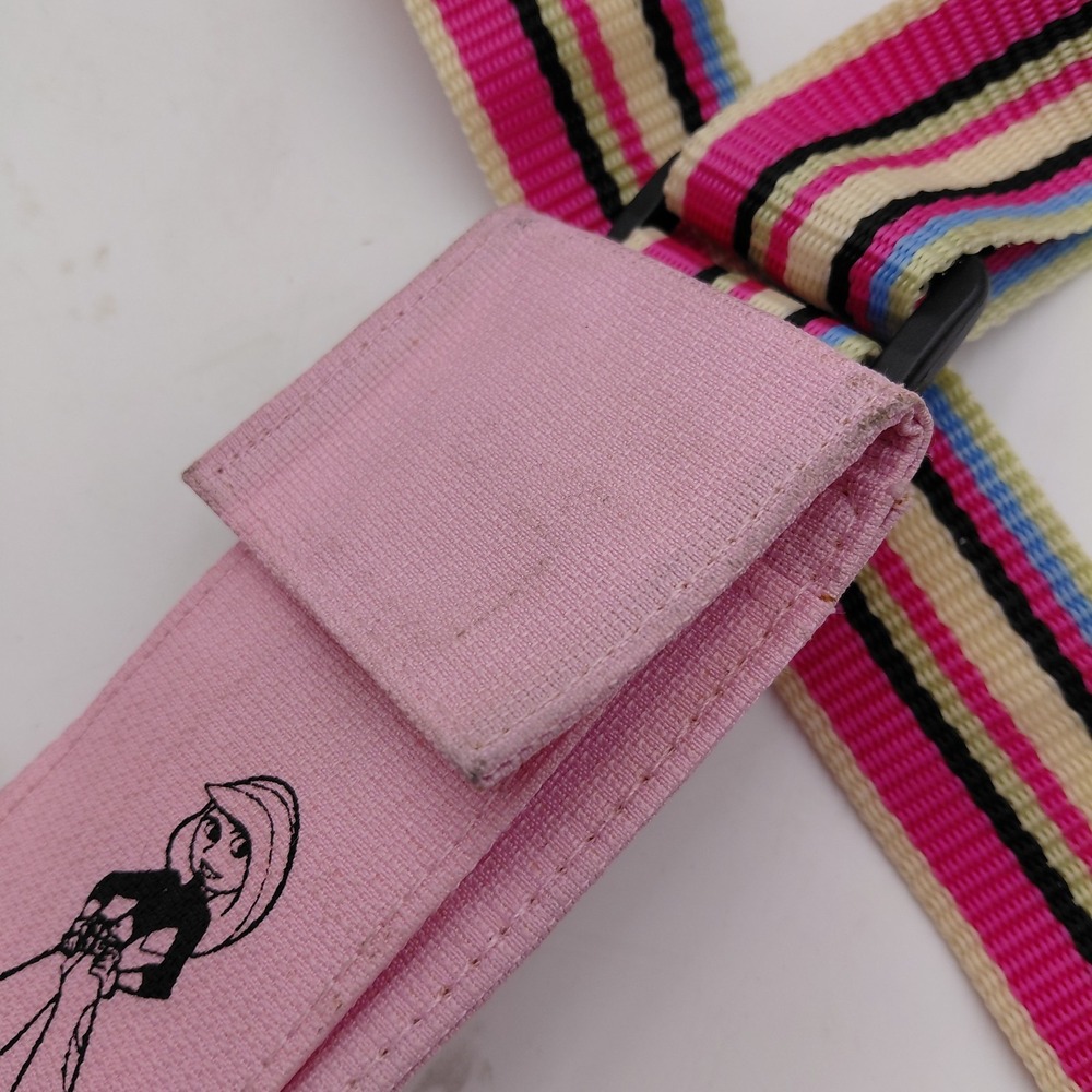 Vtg KIM POSSIBLE Pink Messenger Shoulder Crossbody Stripe Strap Y2K Cartoon RARE - Picture 10 of 10